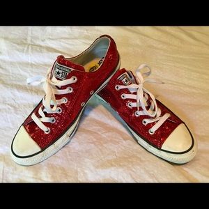 Converse All-Stars - Glitter Red